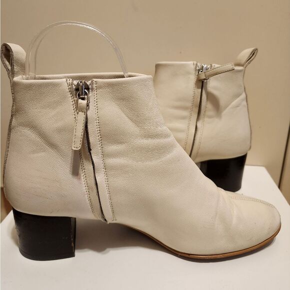 Everlane "The Day Boot" Bone Italian Glove Leather Ankle Boots Sz.6.5 Ret $278 - Picture 4 of 9